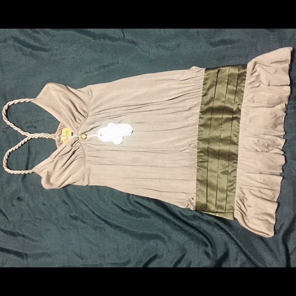 Voom by Joy Han Mocha Racerback Dress NWT